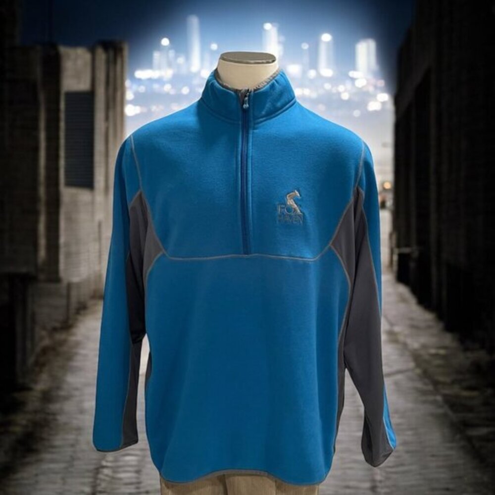 Under Armour‎ Blue Quarter Zip Fleece Pullover Mens Athletic Outdoor Gorpcore